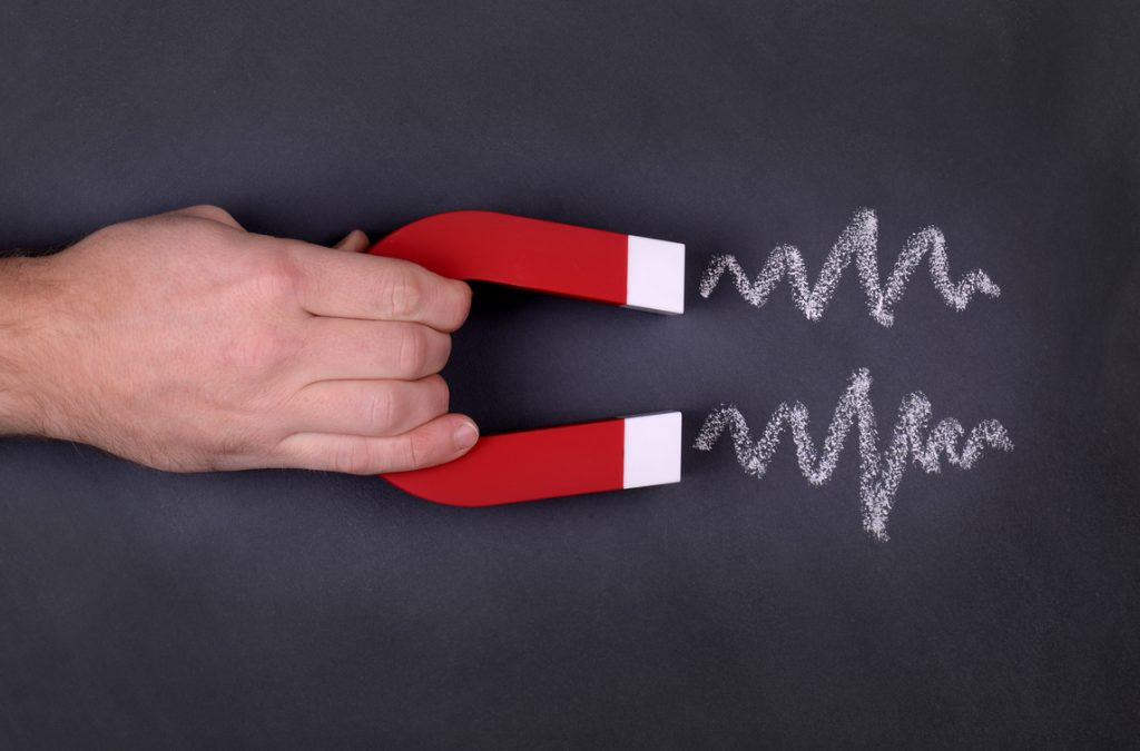 Magnet on a chalk board