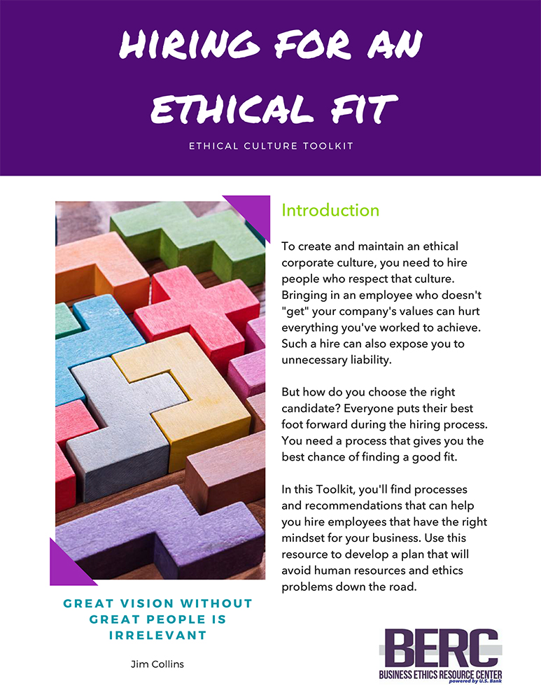 Hiring for an ethical fit